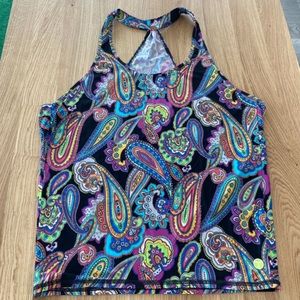 Trina Turk Racerback Paisley Tank
